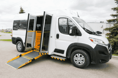 Side entry wheelchair van