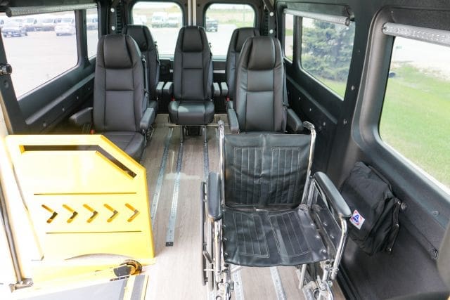 Interior of a Dialysis Transport Van