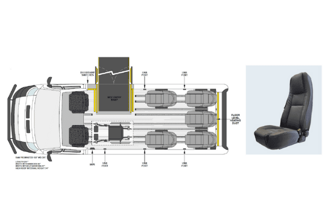 Dialysis Patient Transport Van Layout