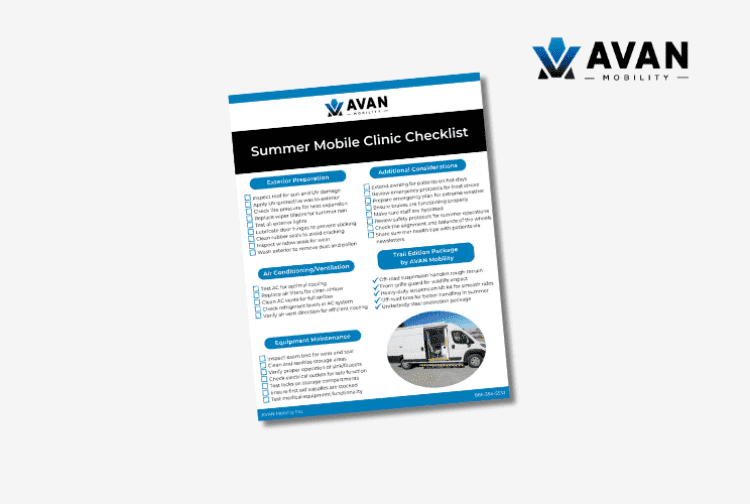 AVAN Summer Mobile Clinic Checklist - Image for landing page